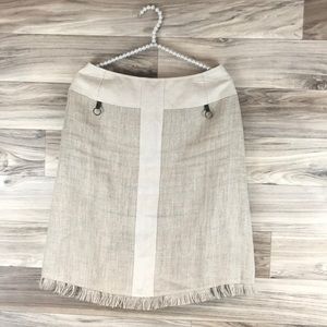 Harvé Benard by Benard Holtzman fringe trim skirt